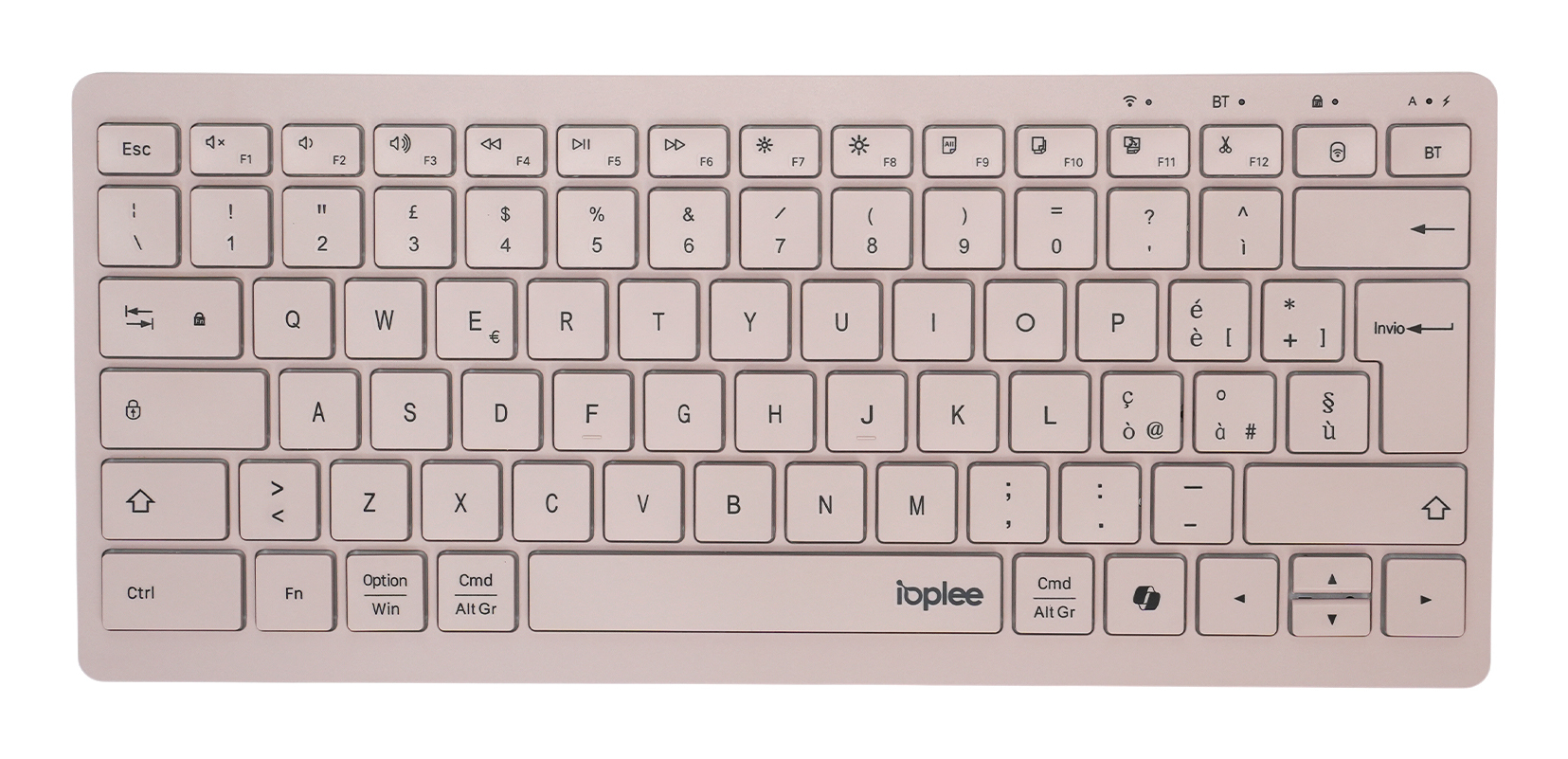 IOPLEE IOPEXTRCKBR584 keyboard Universal RF Wireless + Bluetooth QWERTY Italian Rose