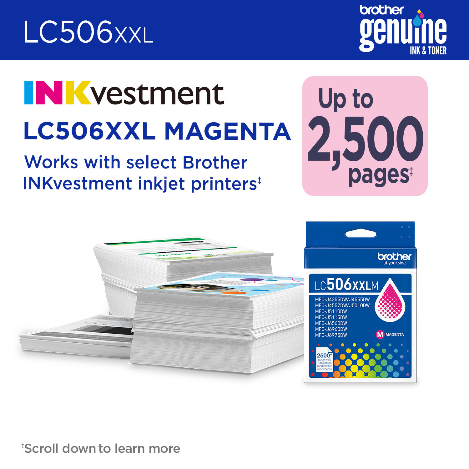 Brother LC506XXLMS ink cartridge 1 pc(s) Original Extra (Super) High Yield Magenta – image 2