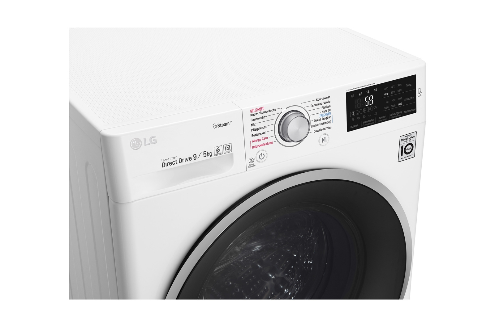 LG F14WD95TS1 washer dryer Freestanding Front-load Black, White – image 7
