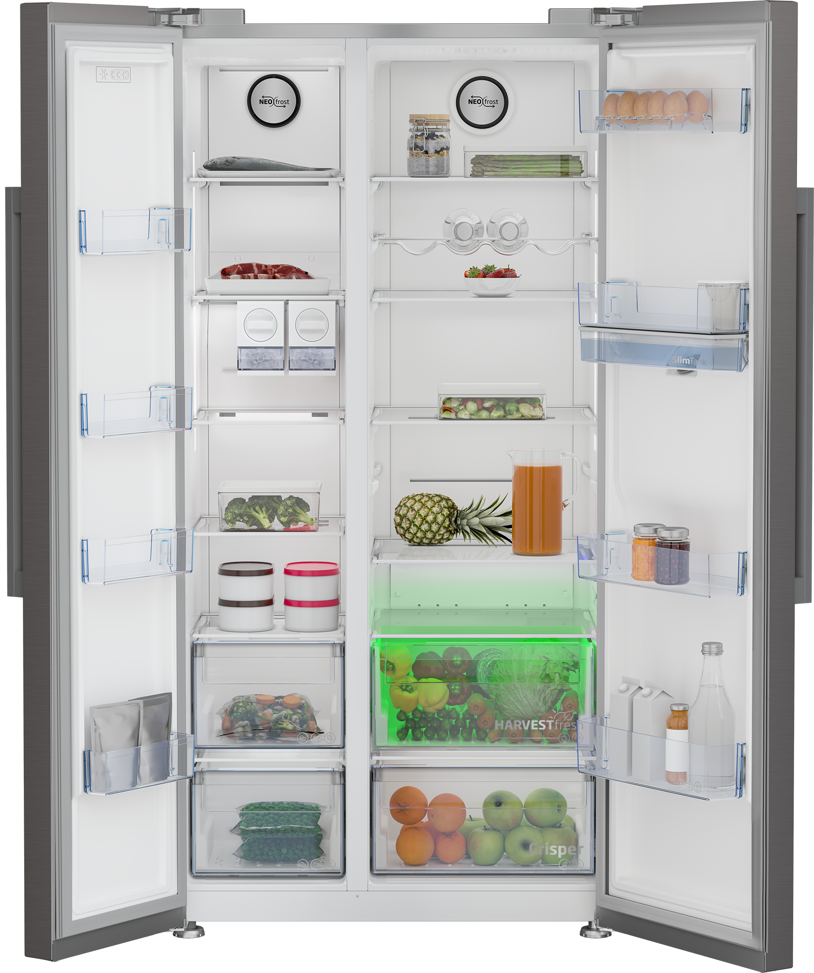 Beko GN163242XBCHN side-by-side refrigerator Freestanding – image 3