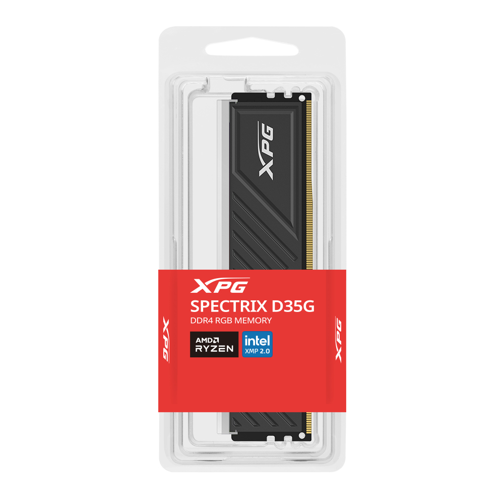 Memoria RAM DDR4 DIMM 16GB 3200MHz CL16 XPG SPECTRIX D35G RGB, Color Negro. AX4U320016G16A-SBKD35G