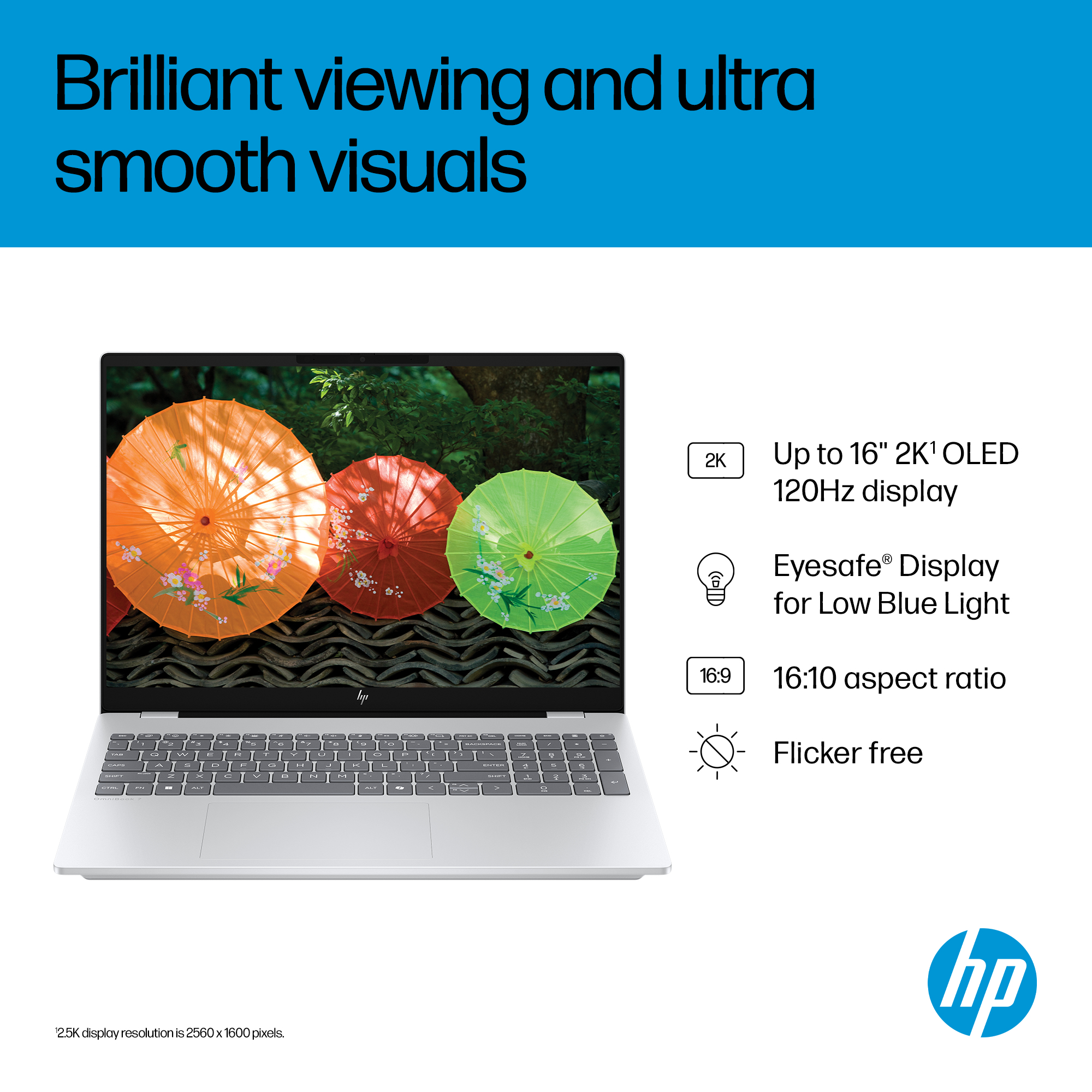 HP OmniBook 7 16-az0502sa Intel Core 5 210H Laptop 40.6 cm (16″) 2K 24 GB DDR5-SDRAM 1 TB SSD Wi-Fi 6E (802.11ax) Windows 11 Home Silver image 16