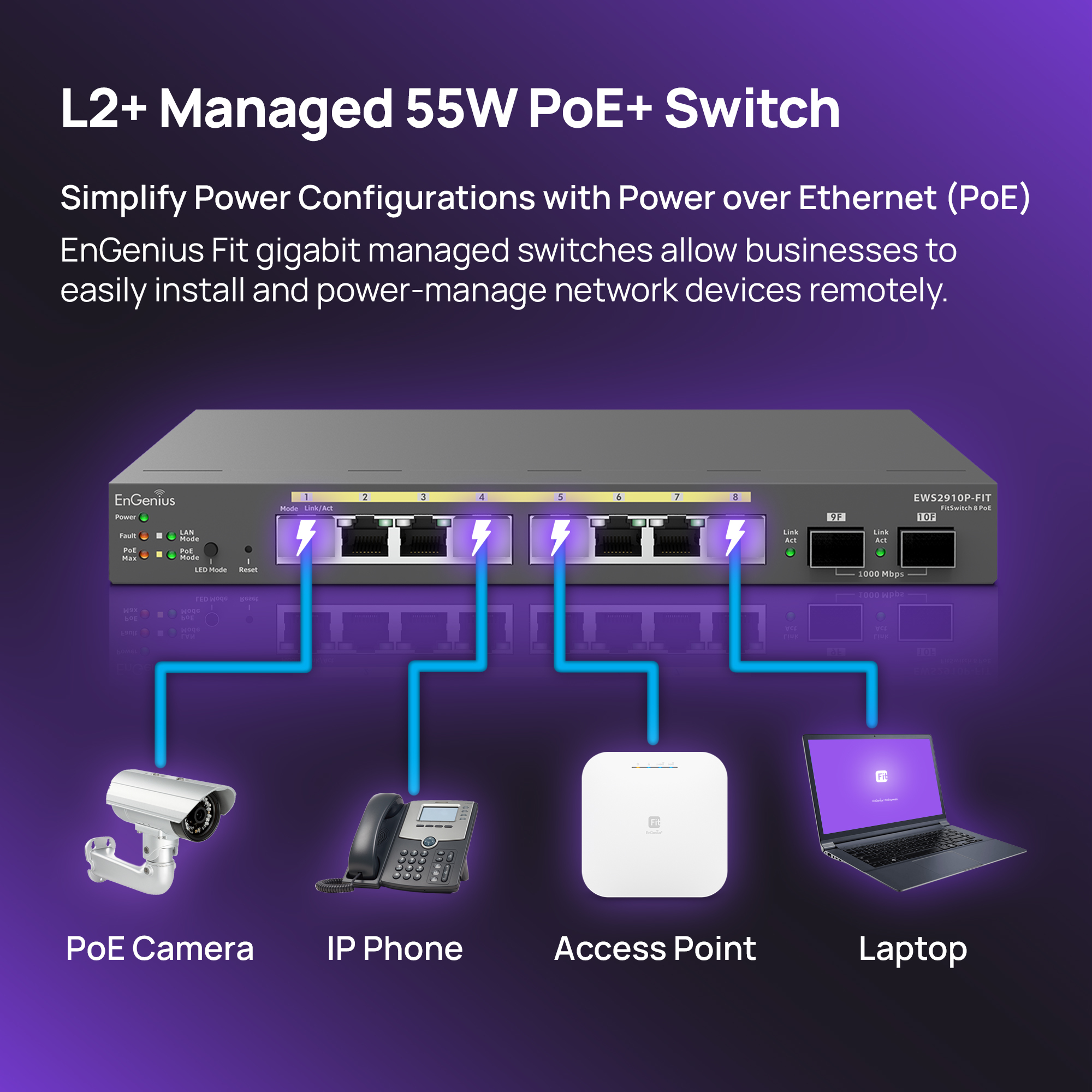 EnGenius Switch 8-port GbE PoE.af/at(+) – image 8
