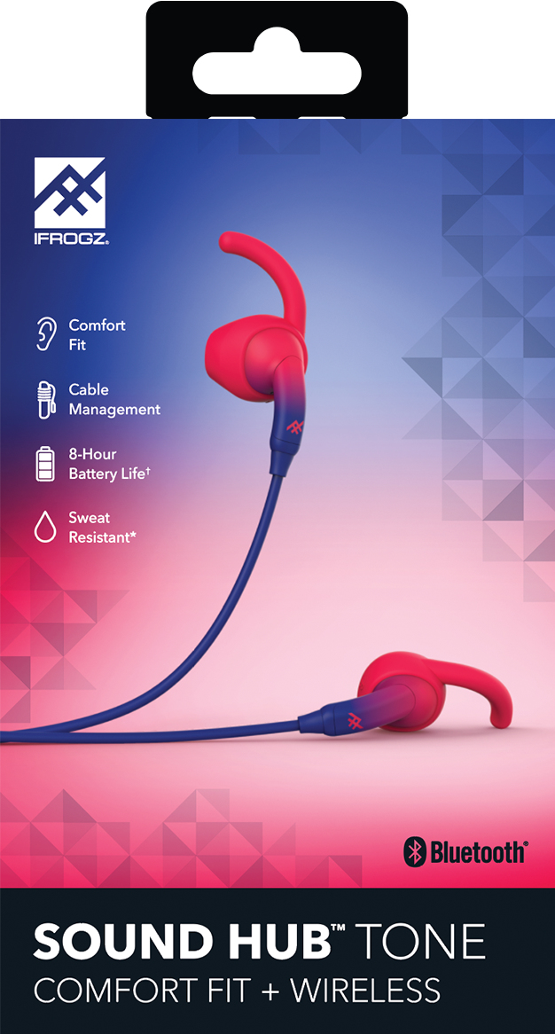 IFROGZ 304001832 headphones/headset Wired & Wireless In-ear Calls/Music Micro-USB Bluetooth Navy, Red – image 2