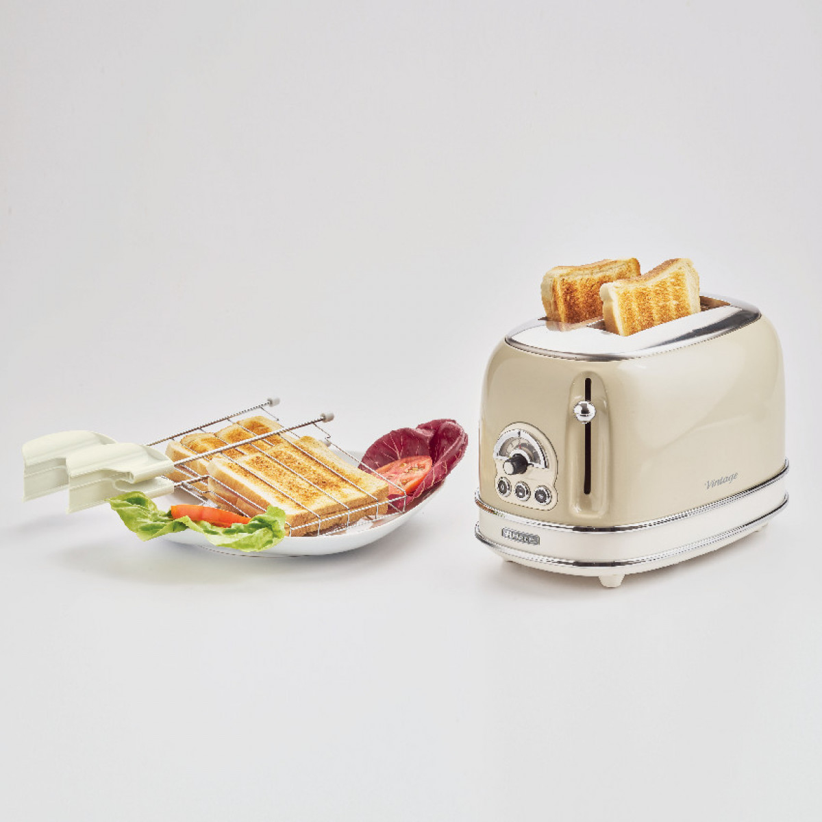 Ariete 155 Design 2 Slice Toaster with Sandwich Cages, 6 Toasting Levels – image 3