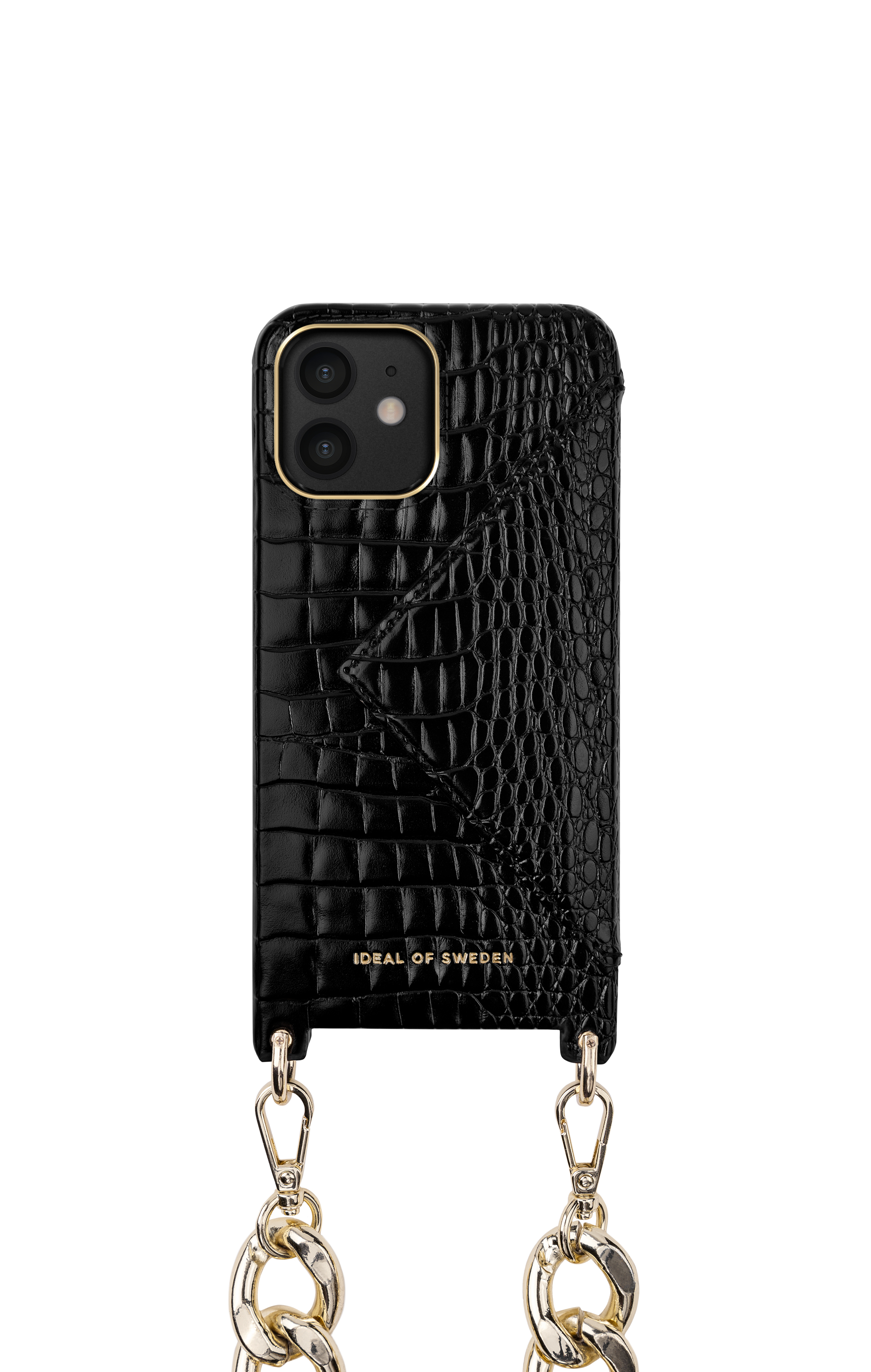 iDeal of Sweden Necklace Case iPhone 12/12PNeo Noir Croco – image 2