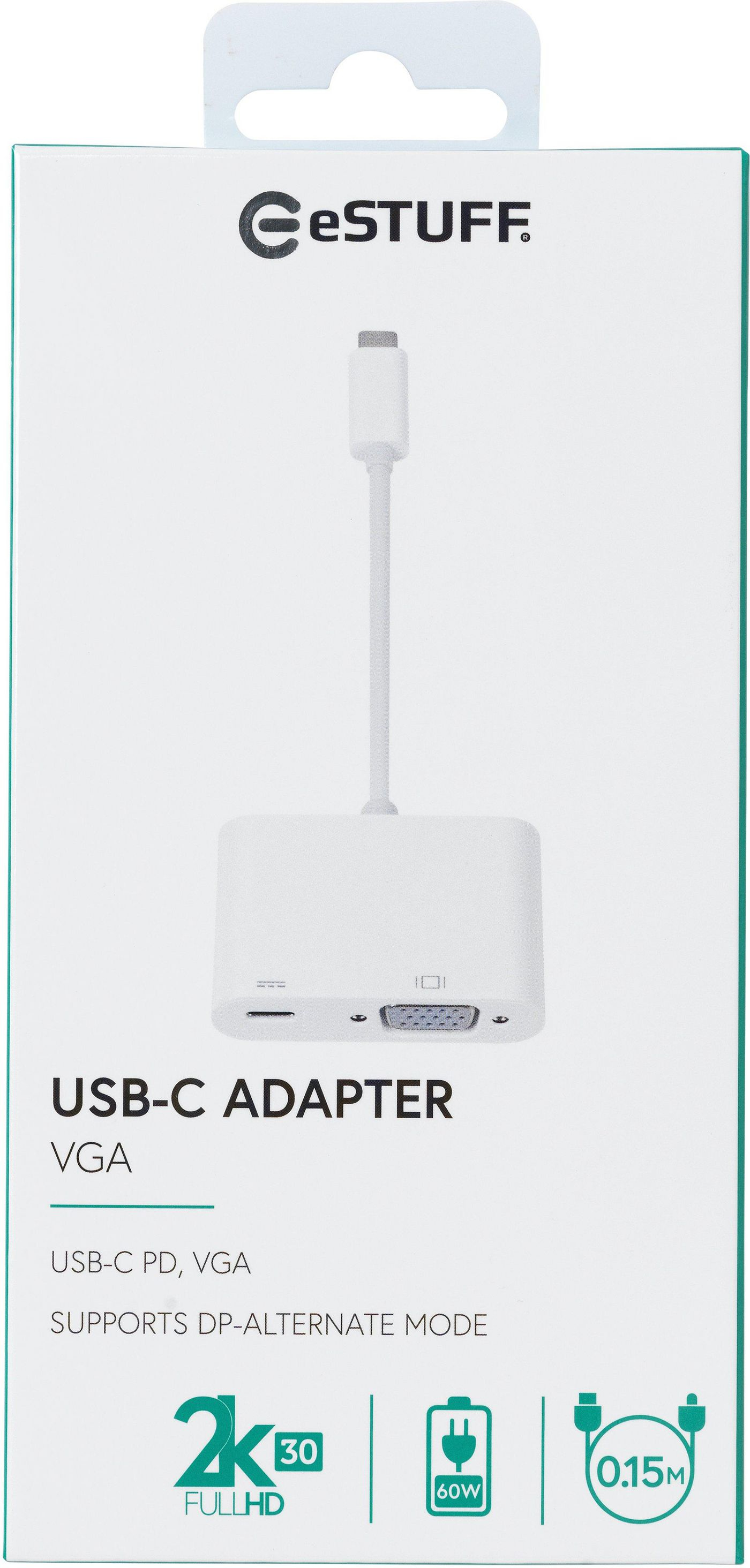 eSTUFF USB-C VGA Charging Adapter – image 2