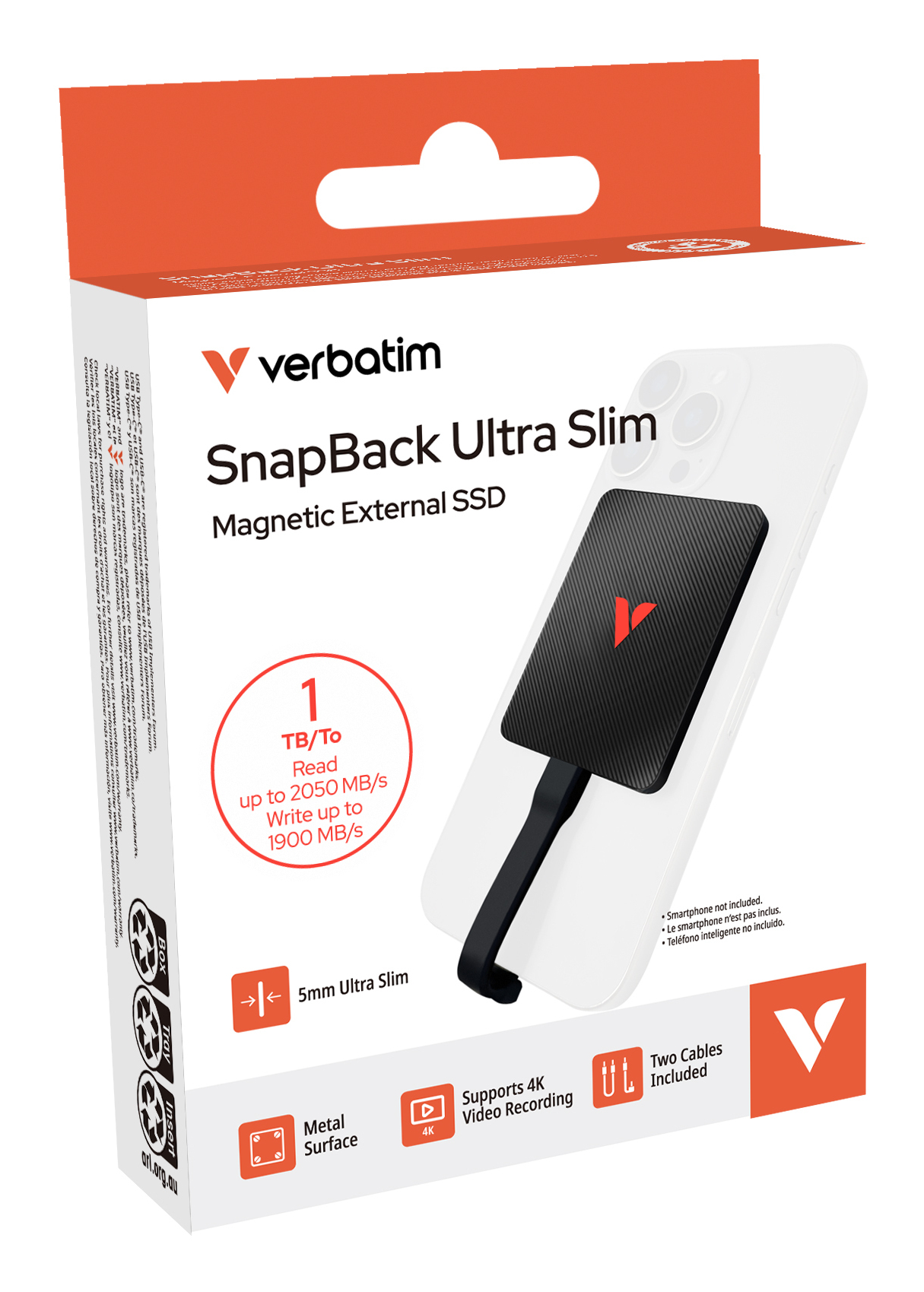 SSD 1TB   Verbatim SnapBack Ultra Slim SSD   1TB black
