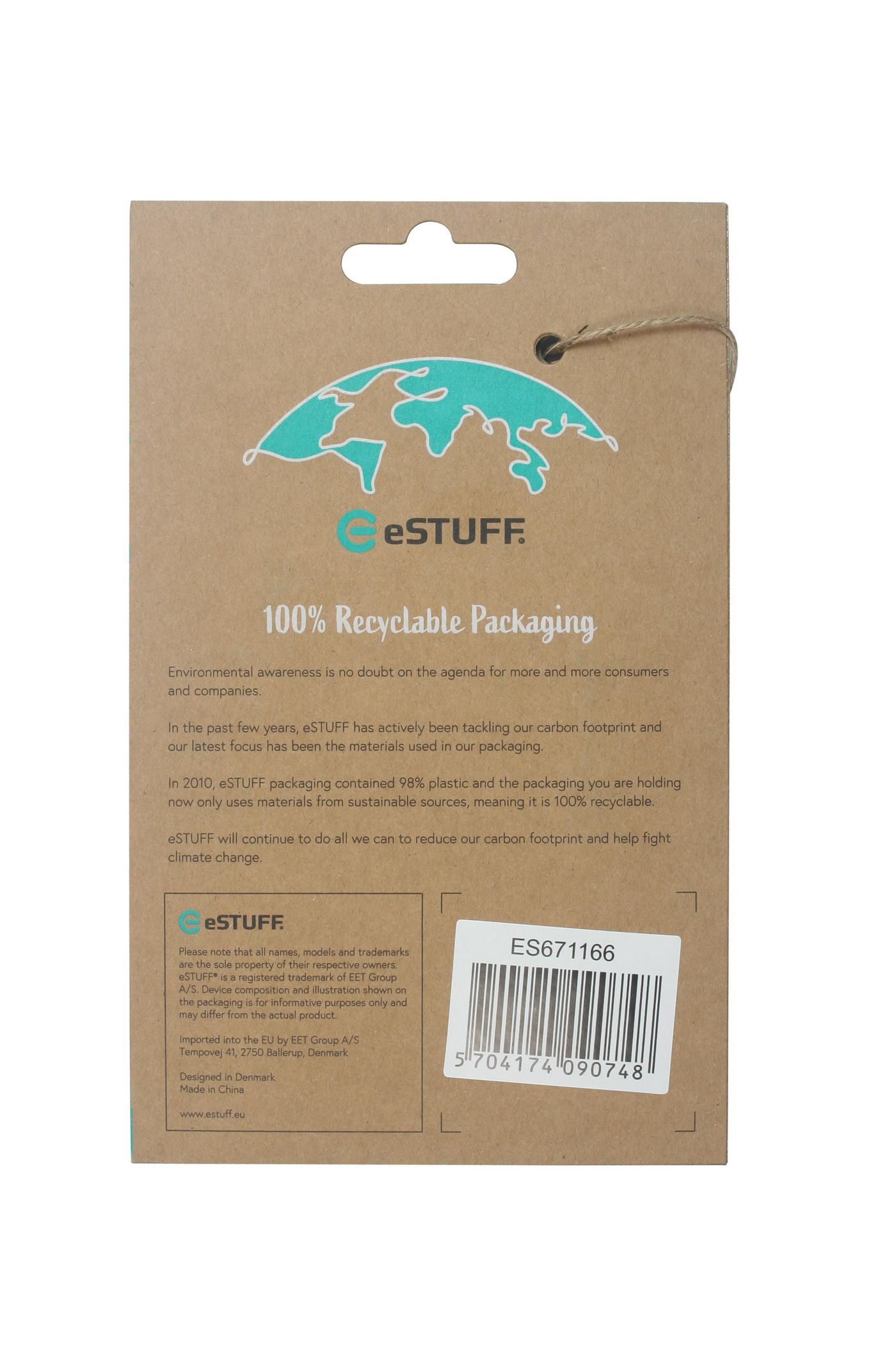 eSTUFF Silk-touch Silicone Case for iPhone 12/12 Pro - Black – image 3