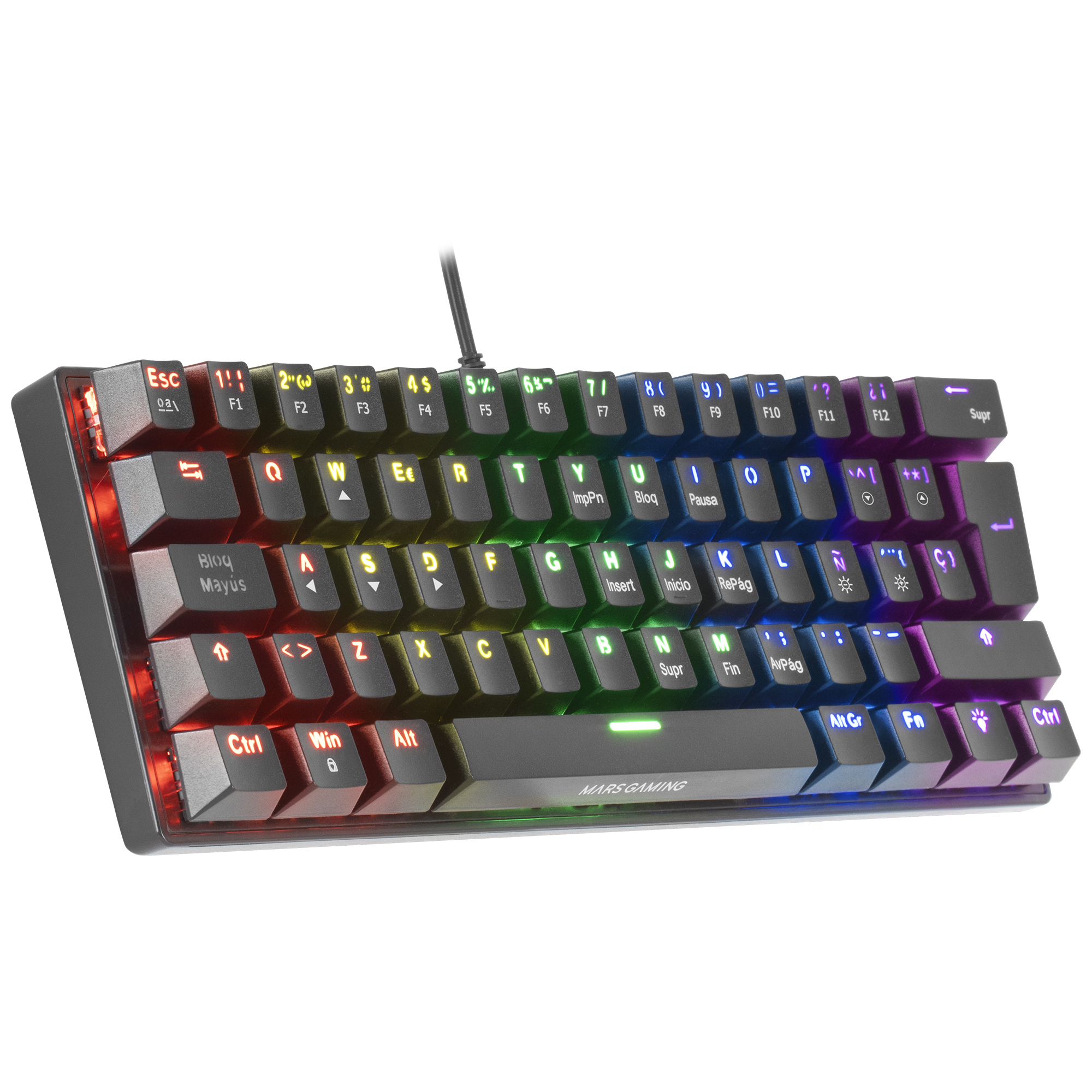 Mars Gaming MK60 keyboard USB QWERTY Spanish Black – image 4