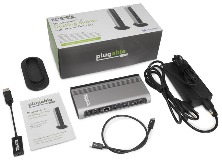 Plugable Technologies TBT3-UDV laptop dock/port replicator Docking Thunderbolt 3 Black, Grey – image 5