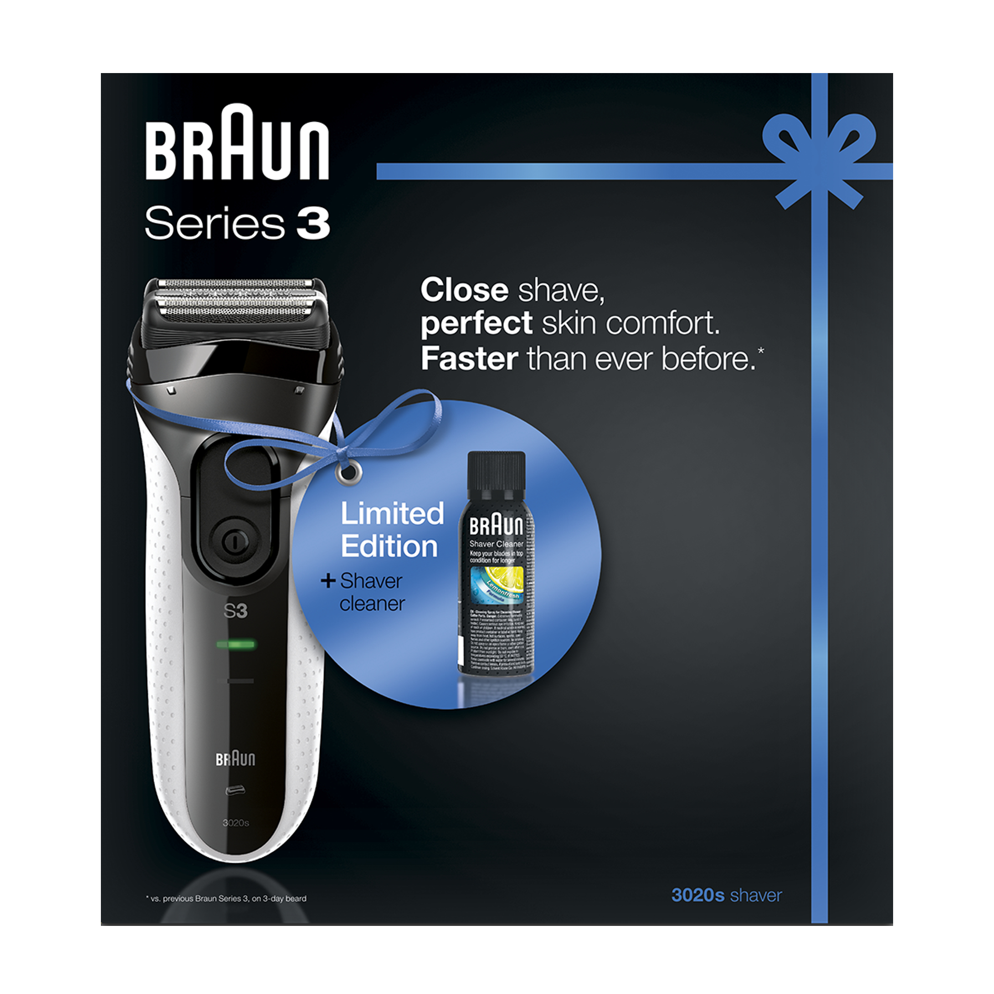 Braun Series 3 3020 + Shaver Cleaner – image 2