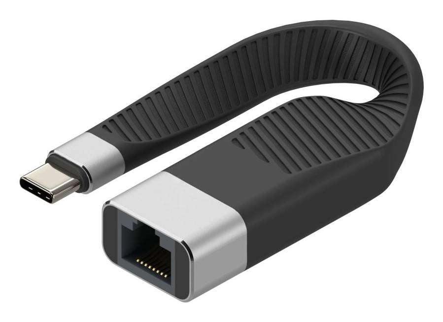 Techly Cavo Corto Piatto USB-C Maschio a RJ45 Femmina FPC 14,4 cm
