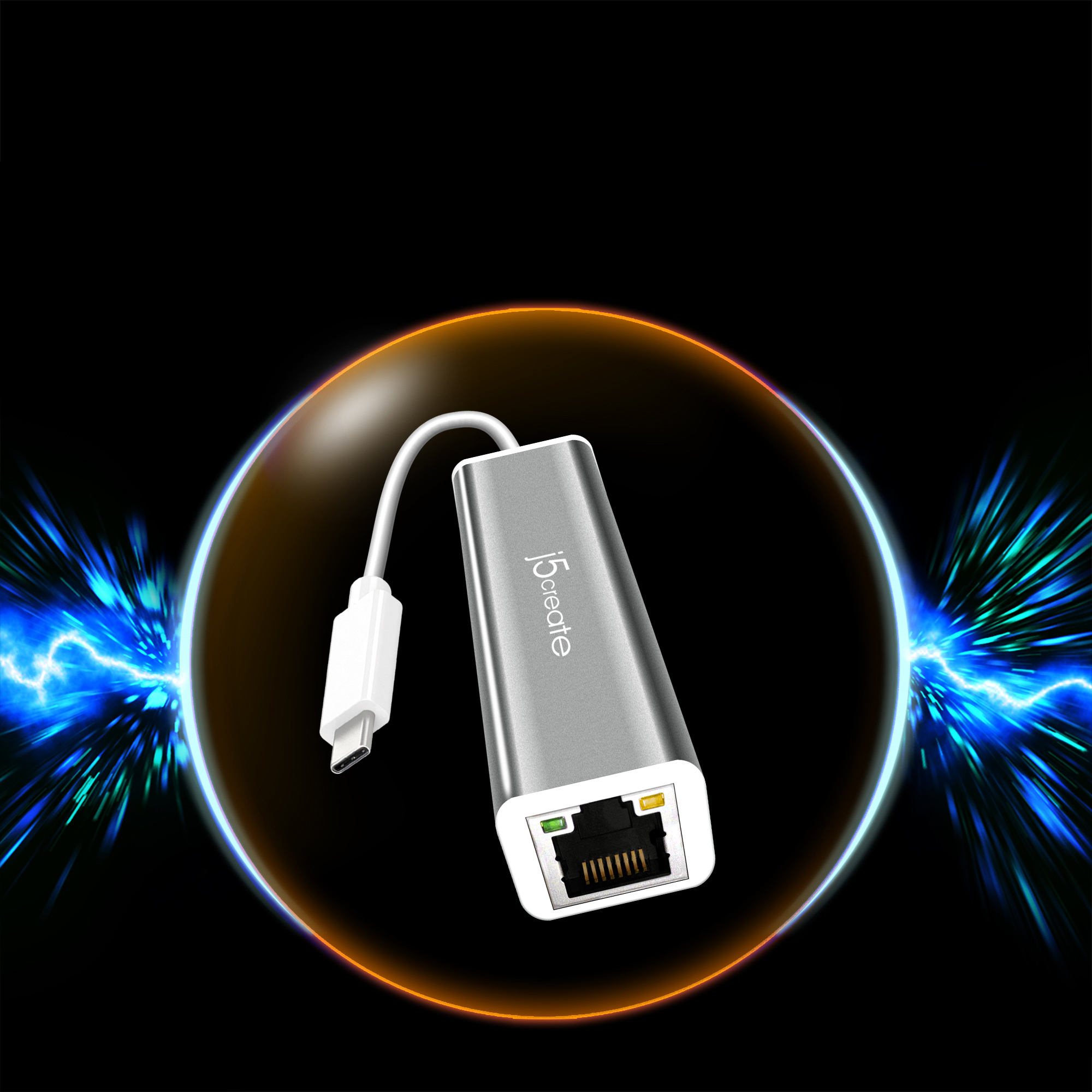 j5create JCE133G USB-C™ to Gigabit Ethernet Adapter, Grey and White – image 6