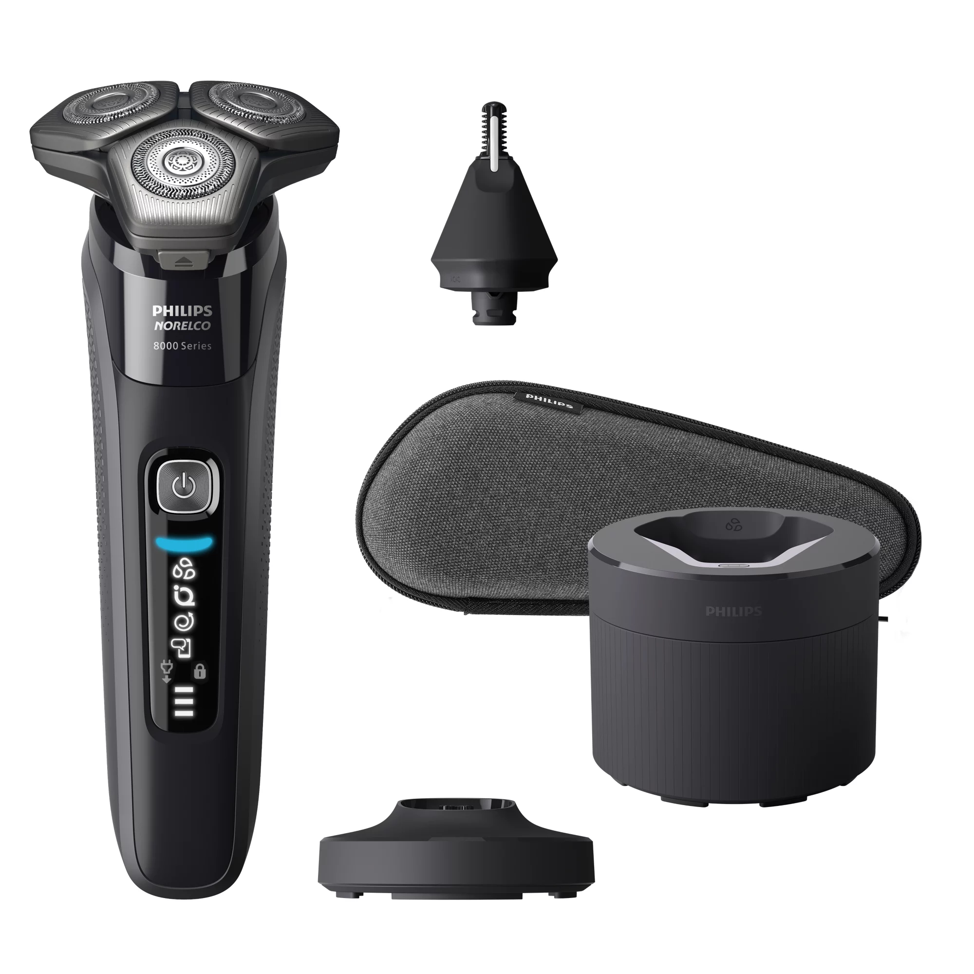 Philips SHAVER Series 8000 S8696/86 men's shaver Rotation shaver Black
