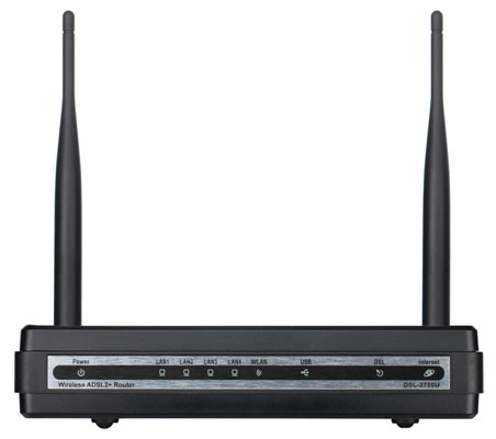 D-Link DSL-2750U wireless router Fast Ethernet Black – image 1