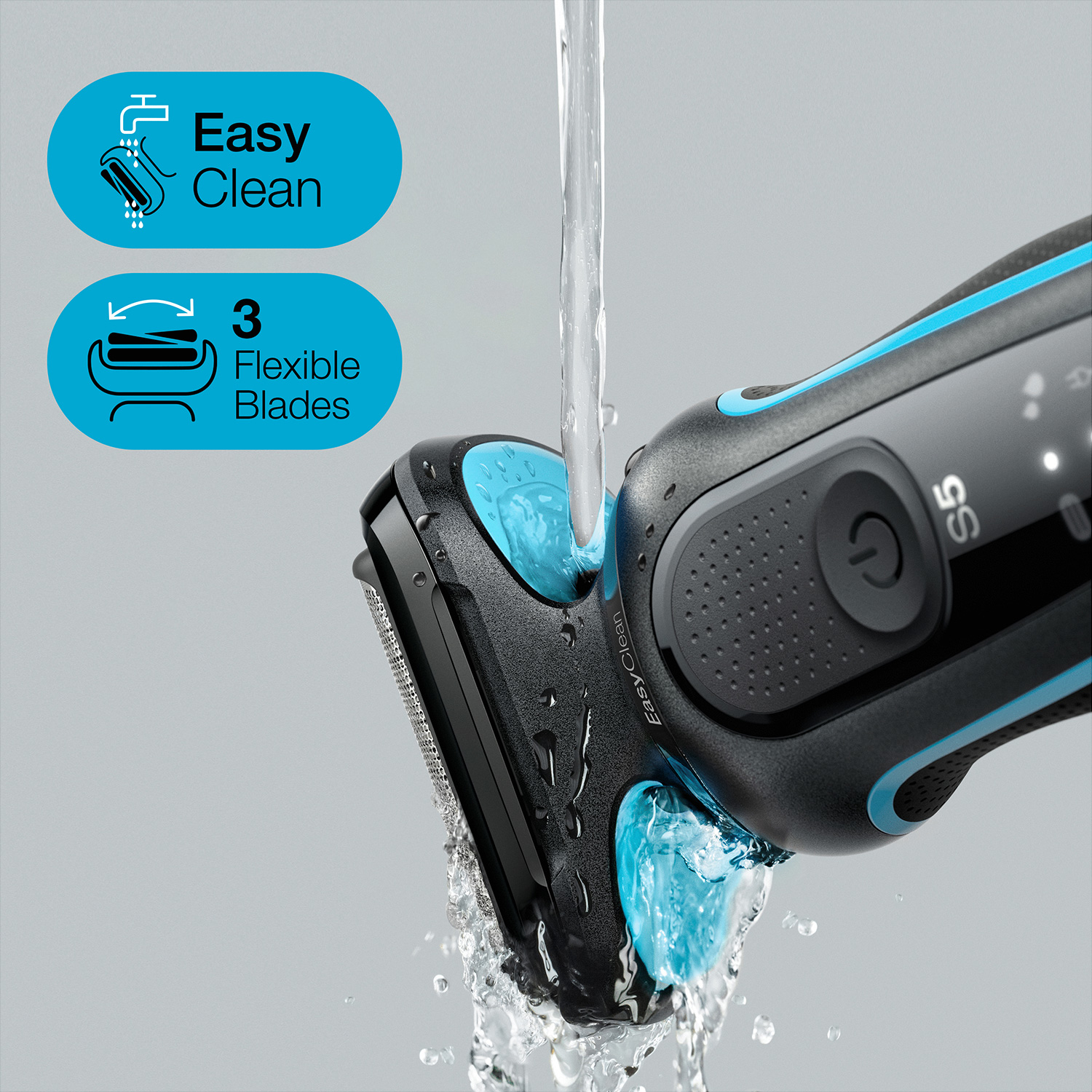 Braun Series 5 51-M1000s Foil shaver Black, Blue – image 3