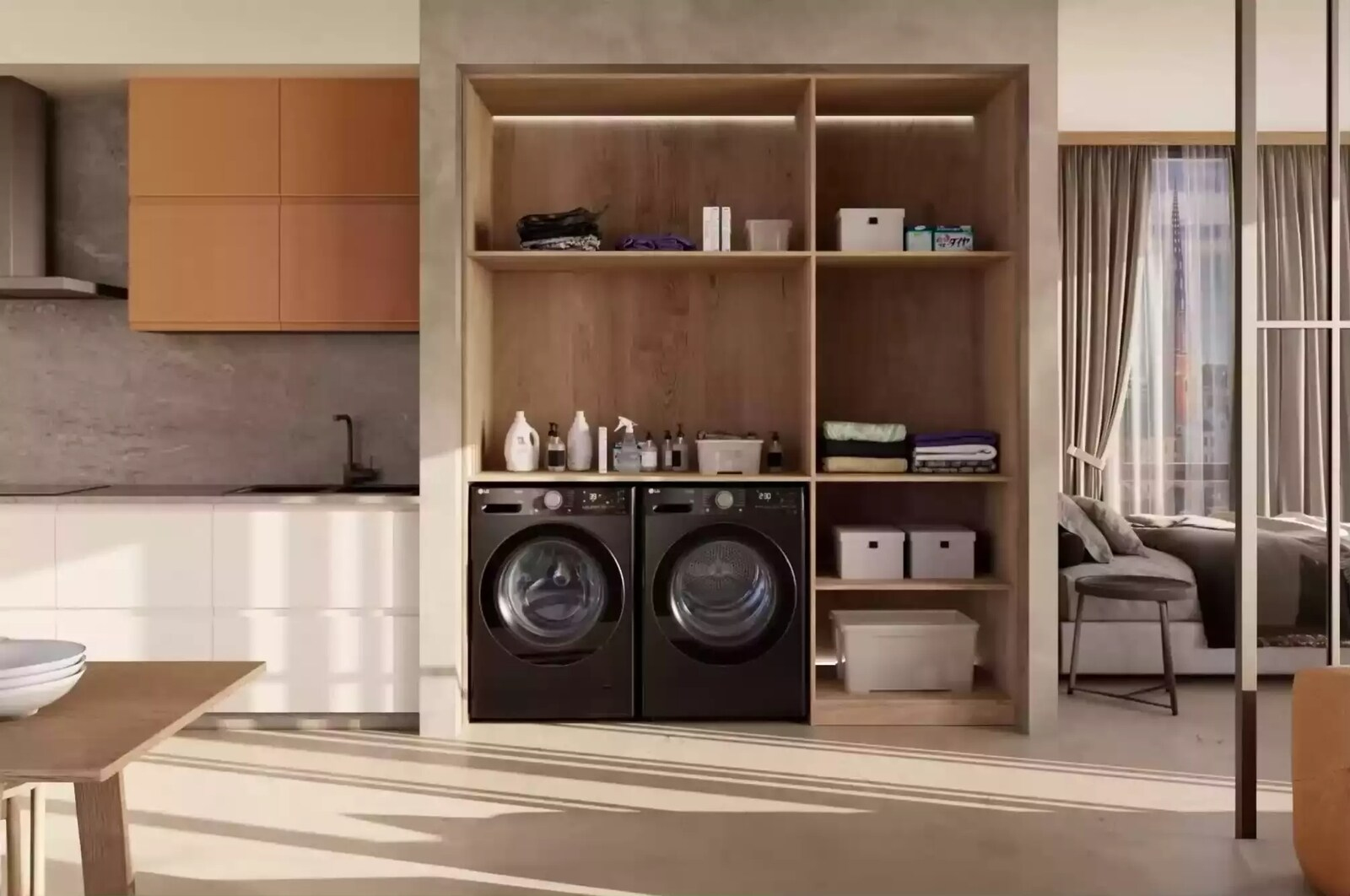 LG W4W8BVKK2HM washer dryer Freestanding Front-load Green, Beige – image 9