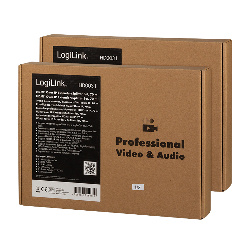 LogiLink HD0031 AV extender AV transmitter & receiver Black – image 9