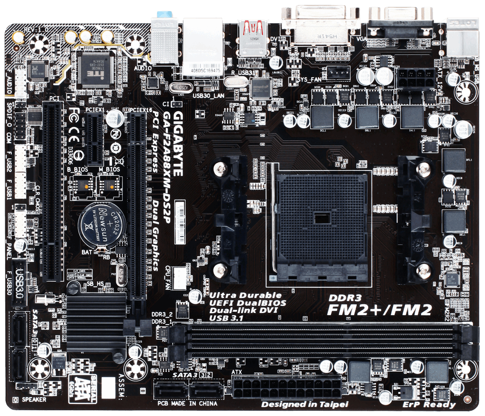 GIGABYTE GA-F2A88XM-DS2P (rev. 1.0) – image 2