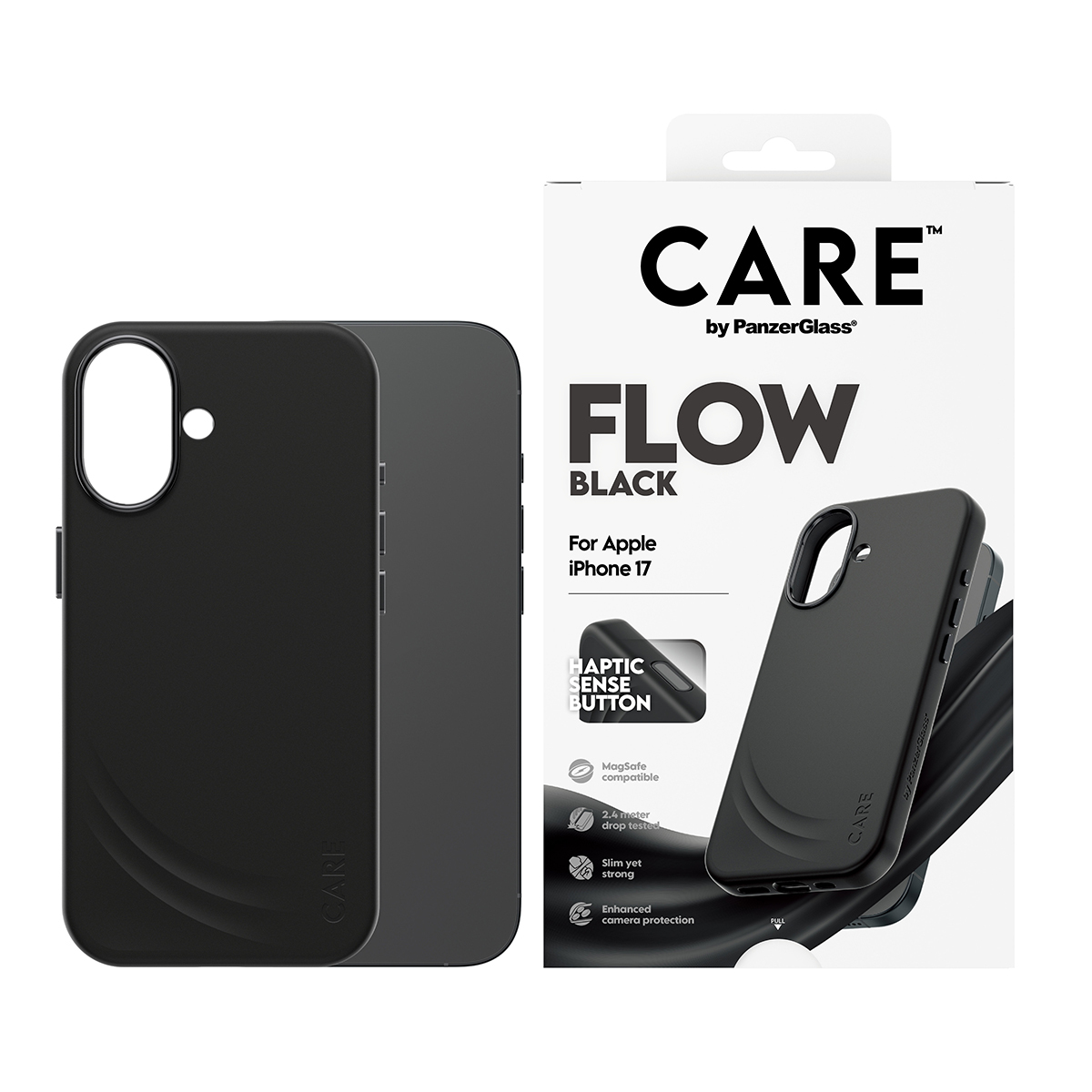 PanzerGlass CARE™ by PanzerGlass® Flow Case Black w. Haptic Button & MagSafe iPhone 17 – image 2