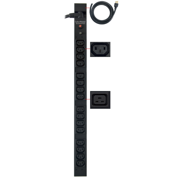 CyberPower PDU20BVHVT16F power distribution unit (PDU) 16 AC outlet(s) 0U Black – image 2