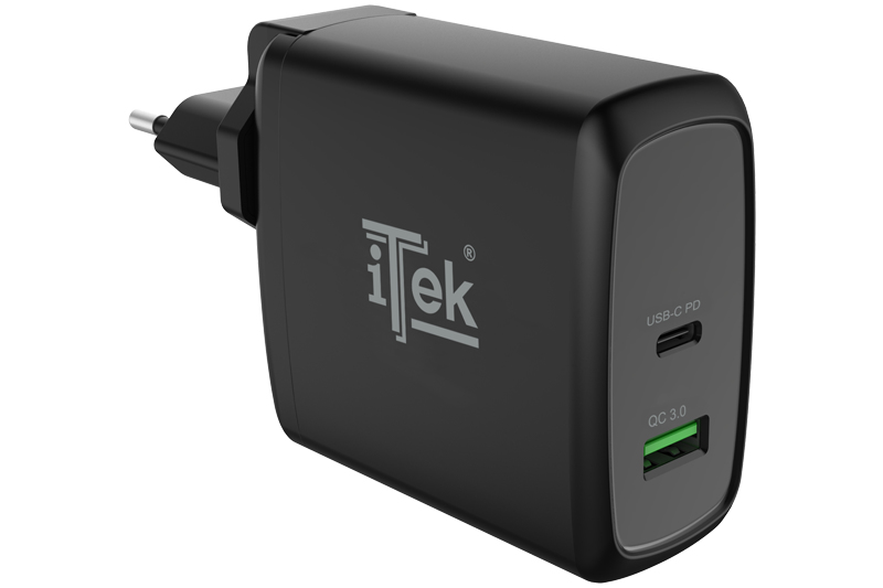 itek ITSCWUC60 mobile device charger Universal Black AC Fast charging Indoor – image 3