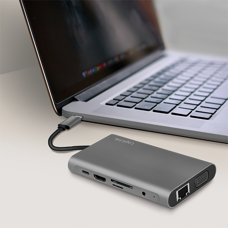 LogiLink UA0383 laptop dock/port replicator Wired USB 3.2 Gen 1 (3.1 Gen 1) Type-C Silver – image 6