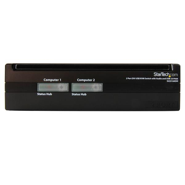 StarTech.com 2 Port DVI USB KVM Switch with Audio and USB 2.0 Hub – image 2