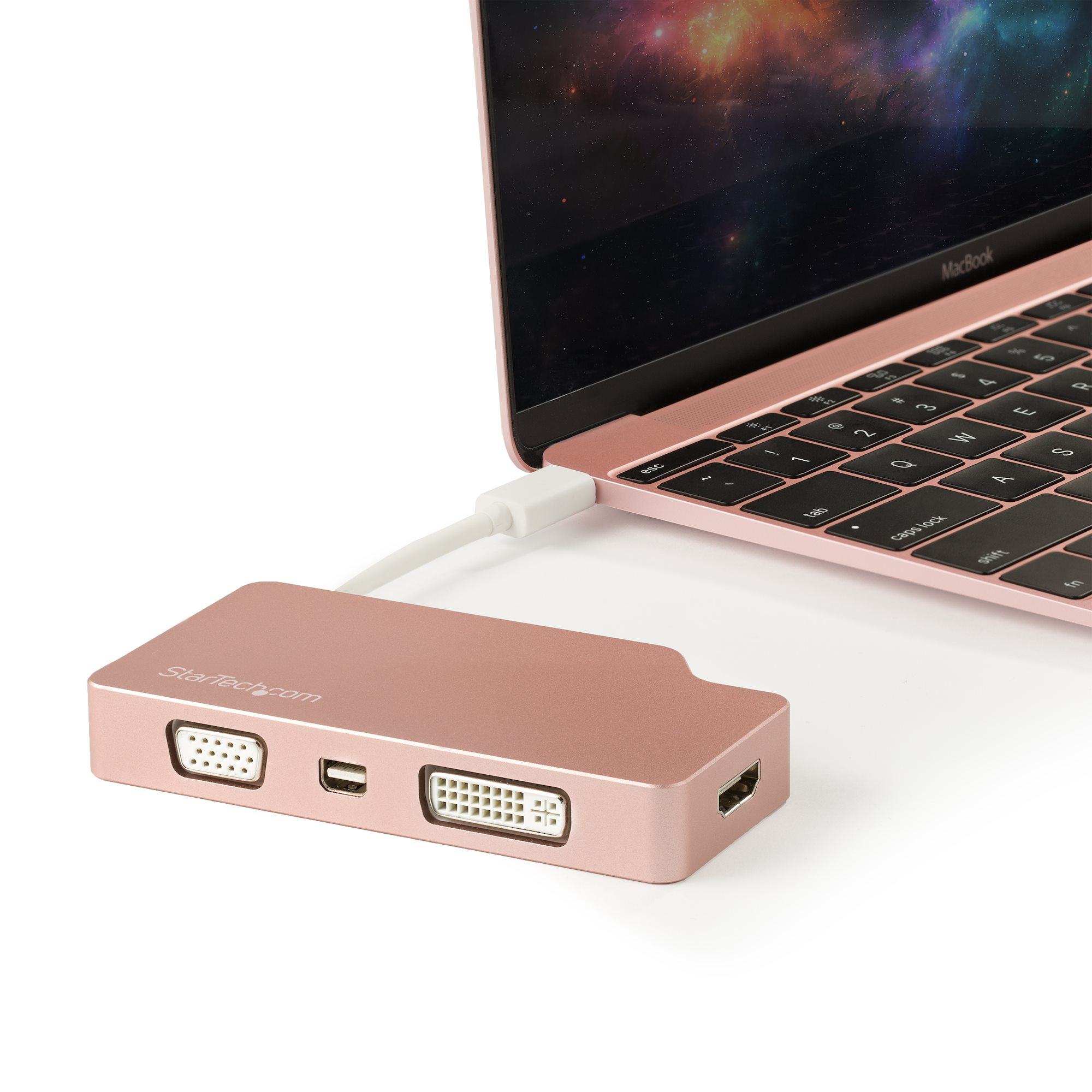 StarTech.com USB C Multiport Video Adapter with HDMI, VGA, Mini DisplayPort or DVI - USB Type C Monitor Adapter to HDMI 1.4 or mDP 1.2 (4K) - VGA or DVI (1080p) – image 6