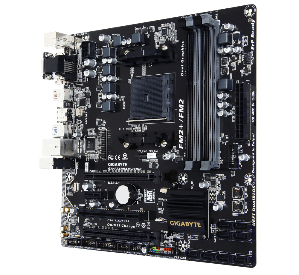 GIGABYTE GA-F2A88XM-D3HP motherboard A88X Socket FM2+ micro ATX – image 3