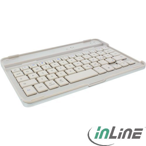 InLine 55371W mobile device keyboard QWERTZ German Bluetooth White – image 1