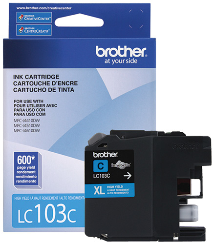 Brother LC103C ink cartridge 1 pc(s) Original High (XL) Yield Cyan