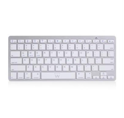 Ewent EW3164 teclado Universal QWERTZ Plata, Blanco