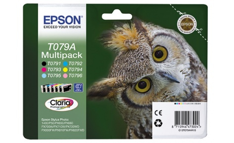Epson Owl T079A4A10 ink cartridge 6 pc(s) Original Black, Cyan, Magenta, Yellow