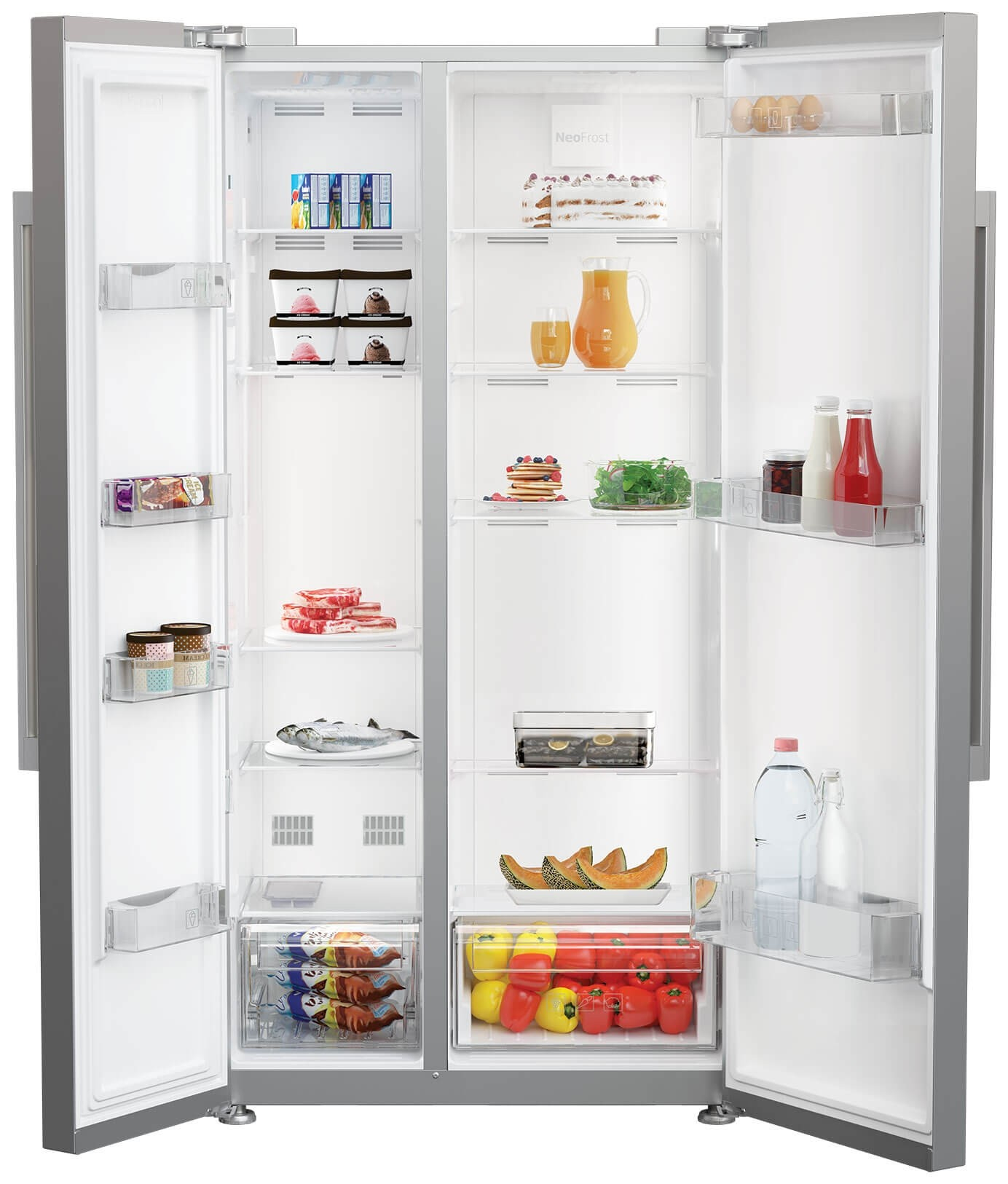 Beko GNE64021XB side-by-side refrigerator Freestanding – image 2