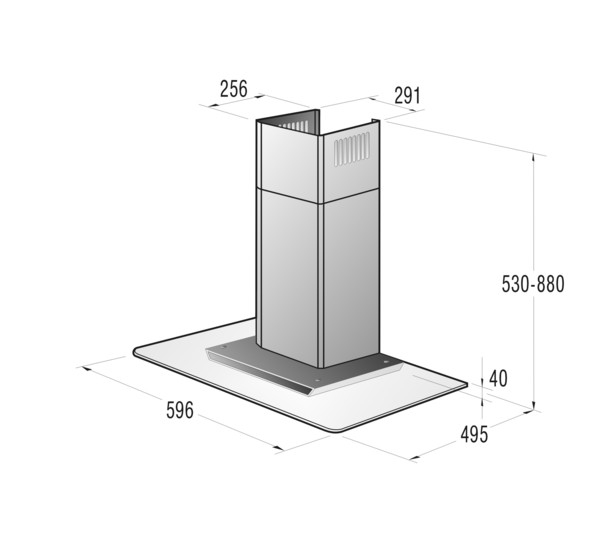 Gorenje DTG6455BX cooker hood Wall-mounted Stainless steel 598 m³/h – image 2