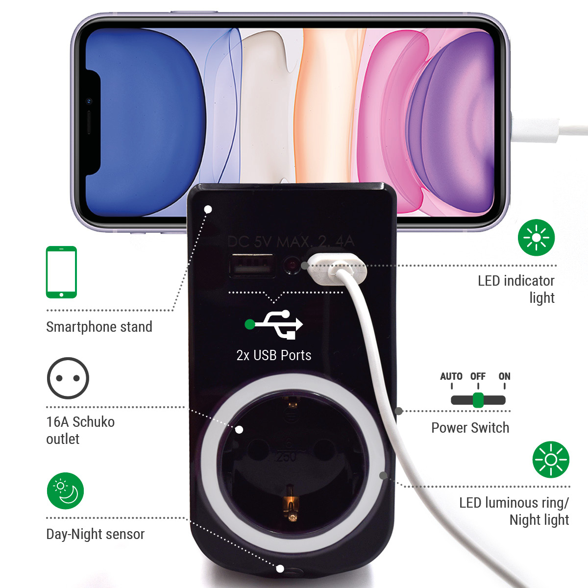 Welly Enjoy IT WY13031 mobile device charger Smartphone, Tablet Black AC Indoor – image 2
