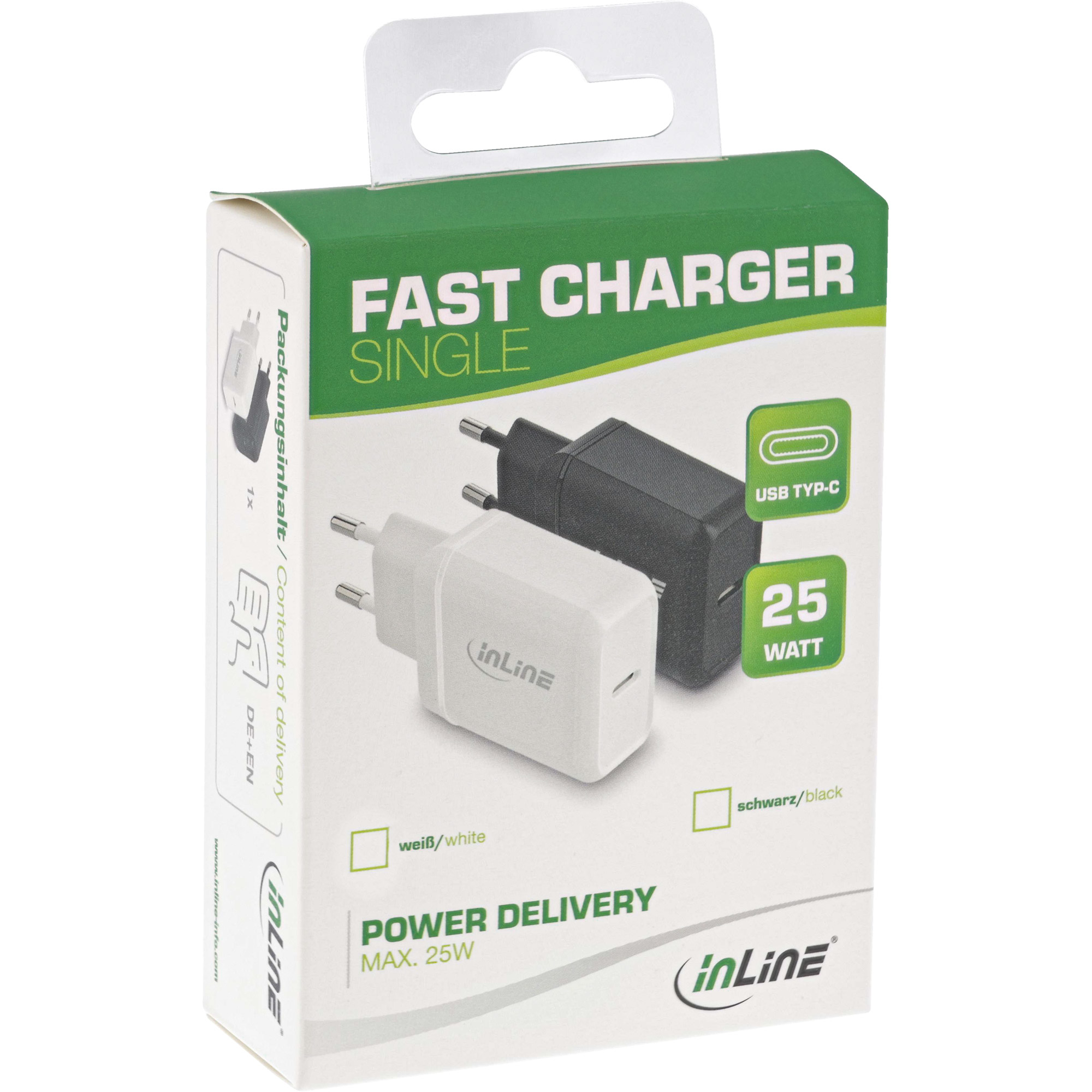 InLine USB PD Charger Single USB-C, Power Delivery