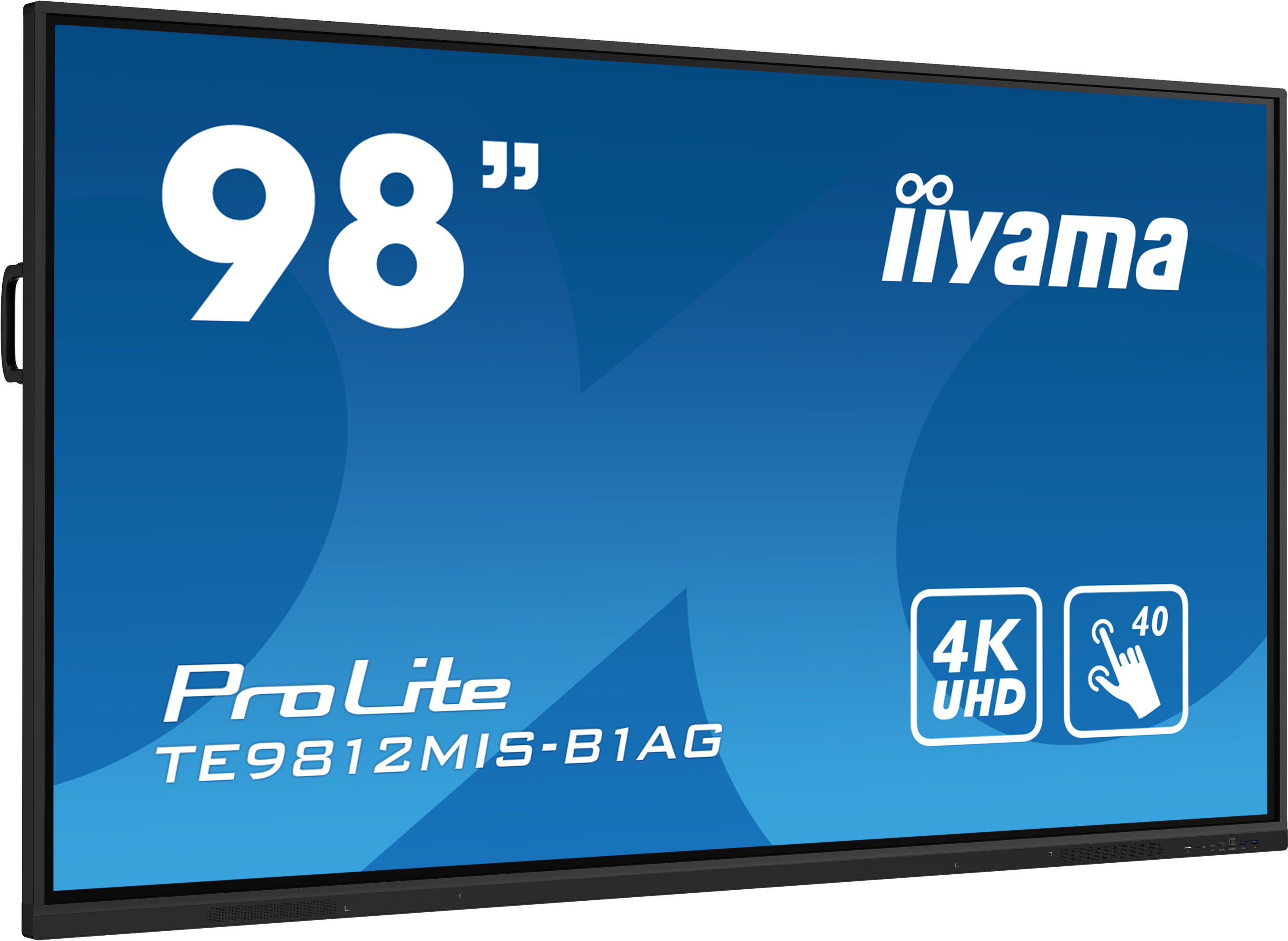 iiyama TE9812MIS-B1AG Écran d'affichage dynamique Carte A numérique 2,49 m (98") LED Wifi 400 cd/m² 4K Ultra HD Noir Écran tactile Intégré dans le processeur Android 24/7
