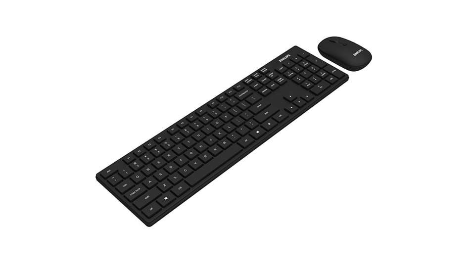 Philips SPT6103B/15 keyboard Mouse included Universal Bluetooth Black – image 3