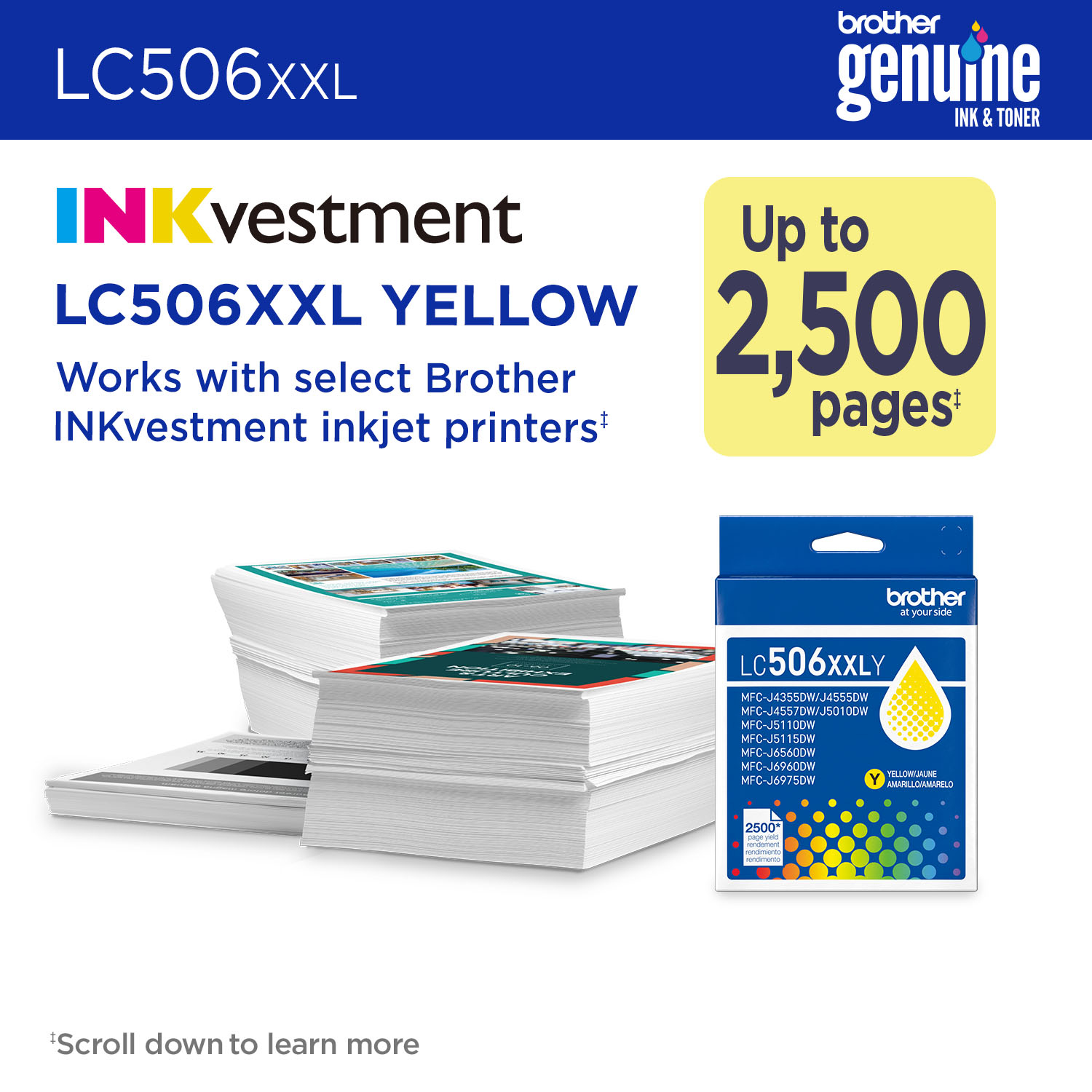 Brother LC506XXLYS ink cartridge 1 pc(s) Original Extra (Super) High Yield Yellow – image 2