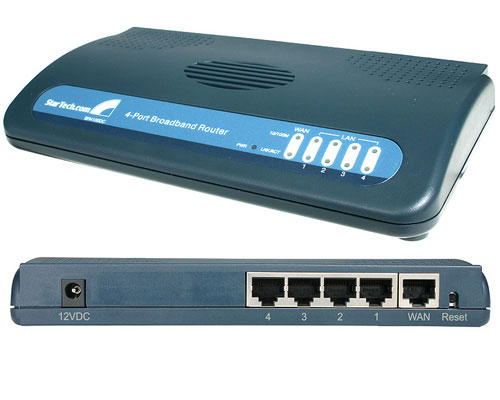 StarTech.com BR4100DC wired router Blue