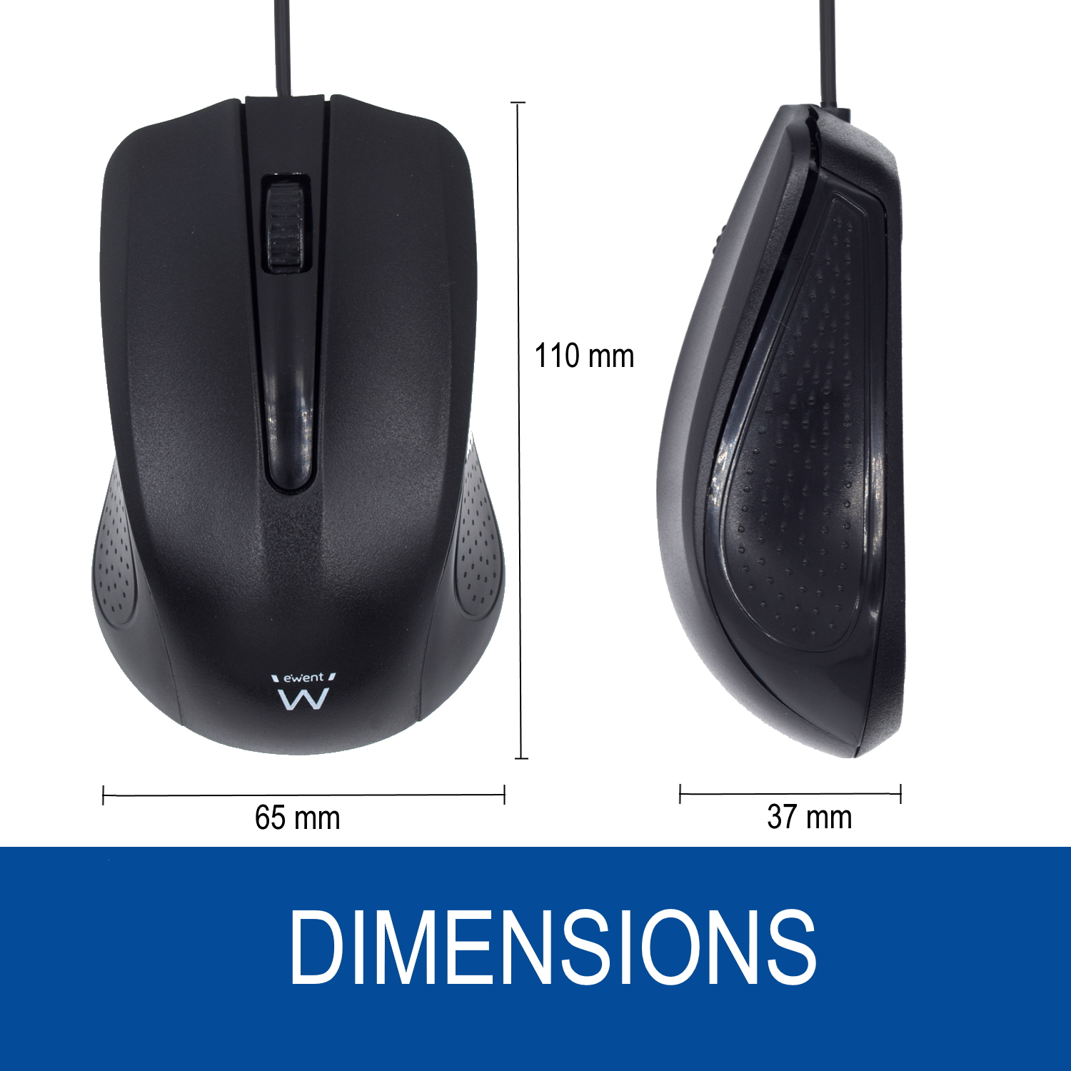 Ewent EW3300 mouse Office Ambidextrous USB Type-A Optical 1000 DPI – image 6