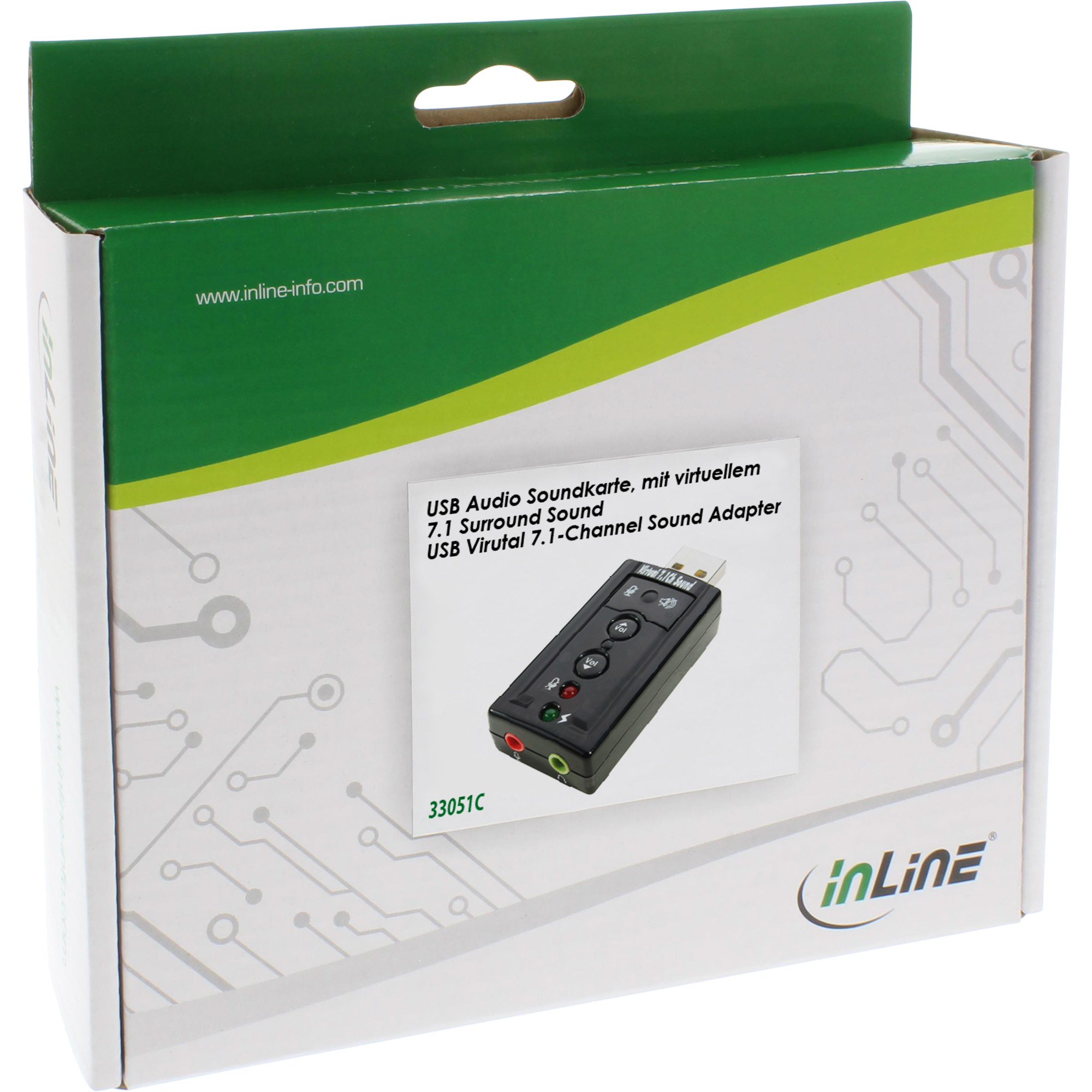 InLine USB Sound Card with Virtual 7.1 Surround Sound – image 3