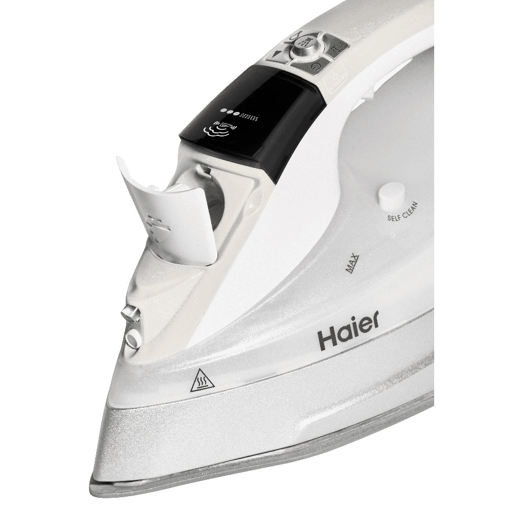 Haier HI-601 Dry & Steam iron Aluminium soleplate Silver, White – image 4