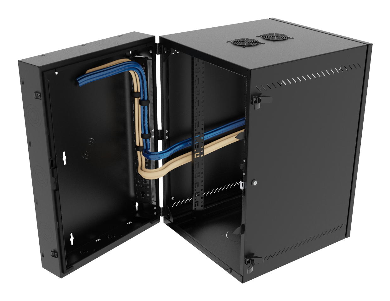 Vertiv VR Rack GL36WMCMP-B-SC-AF-CM rack cabinet 19U Wall mounted rack Black – image 3