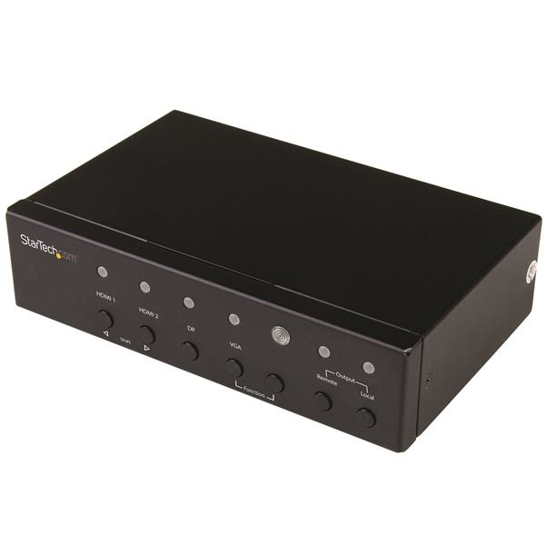 StarTech.com Multi-Input HDBaseT Extender with Built-in Switch - DisplayPort, VGA and HDMI Over CAT5e or CAT6 - Up to 4K - TAA – image 2