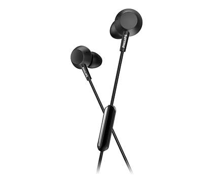 Philips 3000 series TAE4105BK/00 наушники/гарнитура Проводная Вкладыши Calls/Music Черный