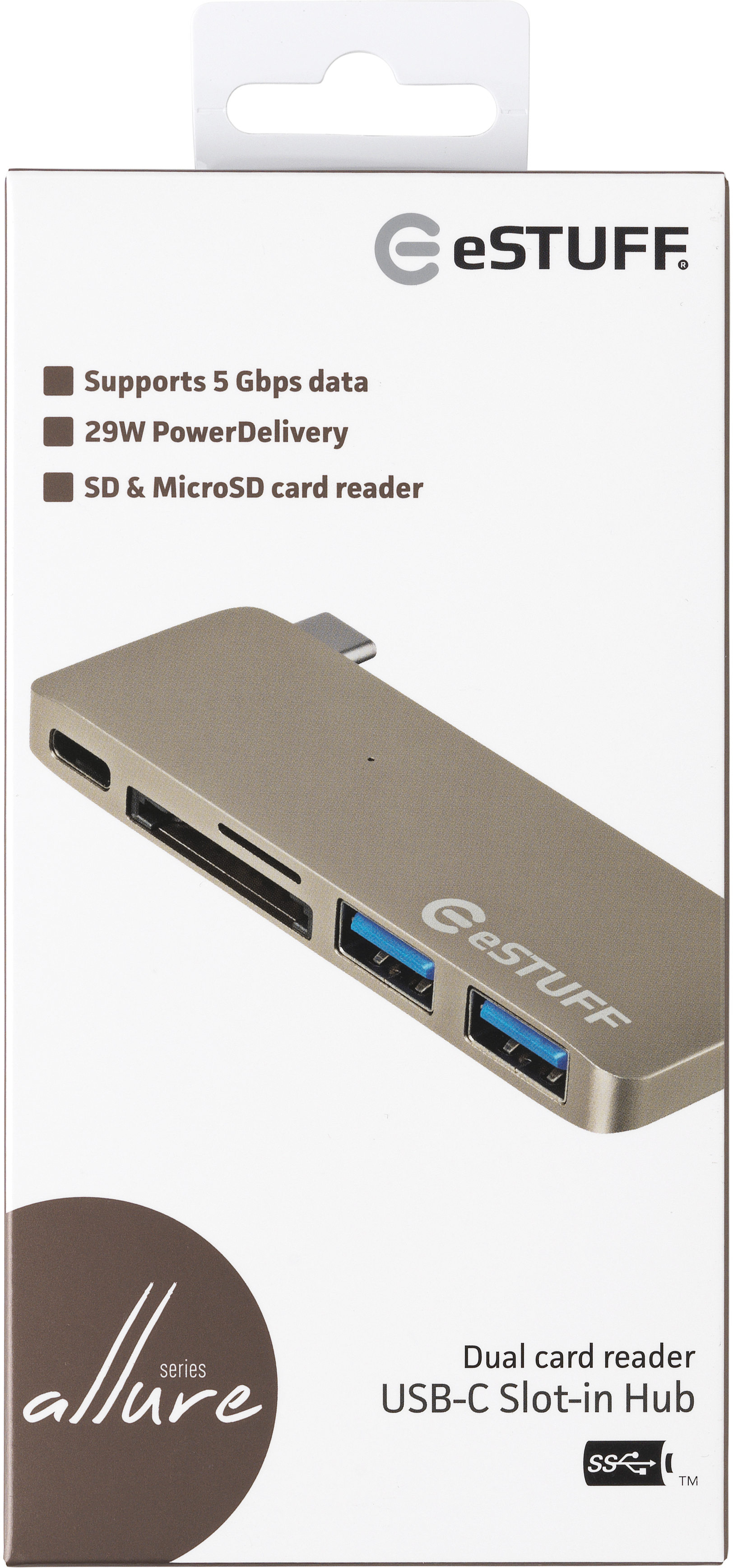 eSTUFF ES84121-GOLD laptop dock/port replicator USB 3.2 Gen 1 (3.1 Gen 1) Type-C – image 2